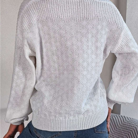 Half Way There Women’s Buttoned Sweater - Picture 3 of 4